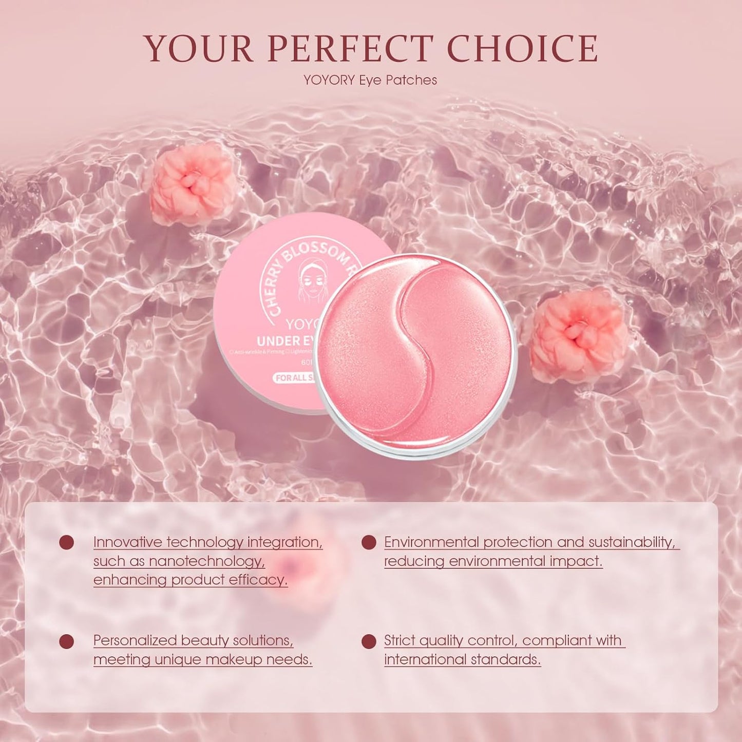 Zermet 1 Under Eye Patches Masks - for Dark Circles, Puffiness, Eye bags,and Fine Lines Smoothing Skin Care Treatment with Collagen and Hyaluronic Acid for Women and Men, (60 Pcs) Pink