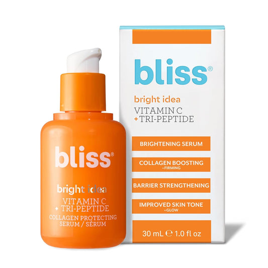 Zermet 1 Bliss Vitamin C + Tri-Peptide Bright Idea Serum – 15% Brightening + Barrier Boost Complex for Radiant, Firm Skin – Anti-Aging Face Serum Boosts Collagen & Elasticity - 1 fl oz