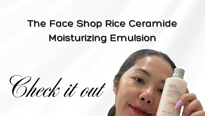 Zermet 1 The Face Shop Rice Ceramide Moisturizing Skincare Set - Toner & Moisturizer, Korean Skin Care with Rice Water, Gift Set, Travel Size, Hydrating for Dry Skin