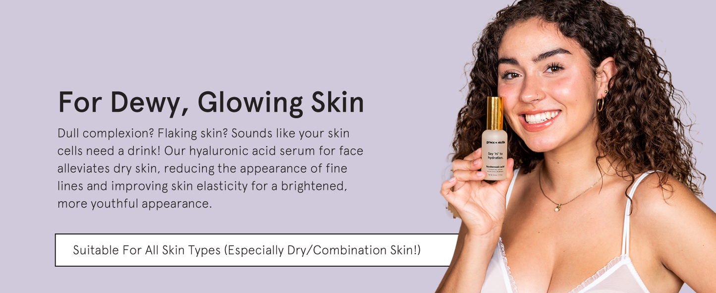 Zermet 1 grace & stella Award Winning Hyaluronic Acid Serum (50ml/1.7 fl oz) Hydrating Hyaluronic Acid Serum for Face - Acido Hialuronico for Women - Remove Fine Lines, Wrinkles, Anti Aging - Vegan Skincare