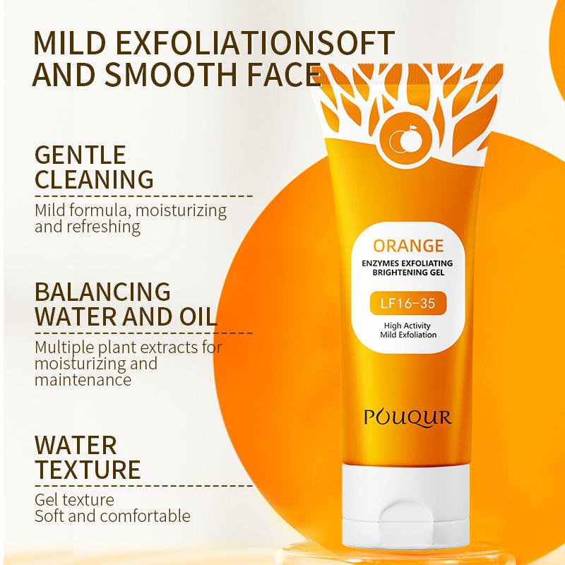 Zermet Orange Enzyme Exfoliating Gel. A gentle exfoliating product for the face and body, containing jojoba particles and natural plant extracts.