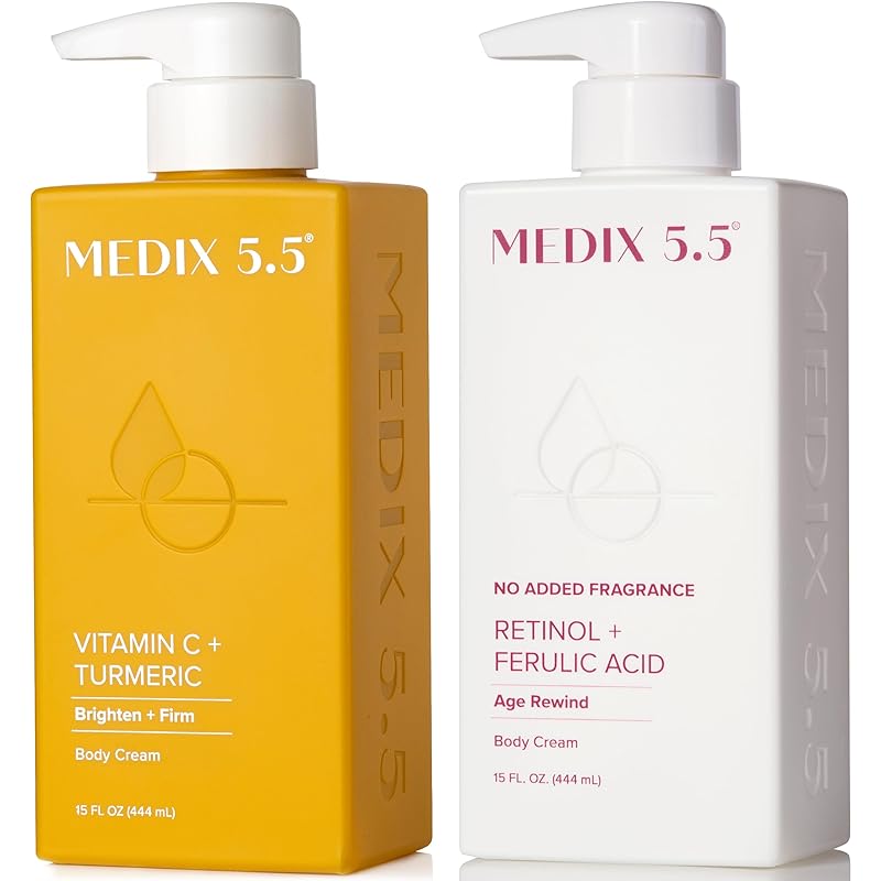 Zermet 1 Medix 5.5 Retinol Body Lotion Firming Moisturizer | Crepey Skincare Treatment | Retinol Body Cream | Anti Aging Firming Cream For Women Targets Look Of Crepe Skin, Wrinkles, & Sagging Skin, 15 Fl Oz