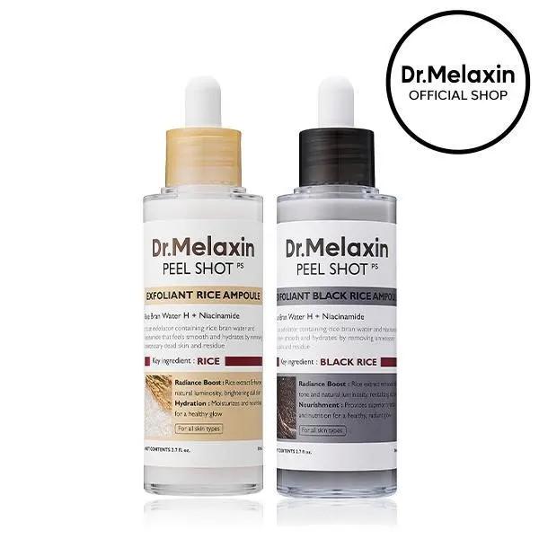 Peel Shot Glow Rice Ampoule Duo -Serums for Brightening, Exfoliating, andMoisturizing -Suitable for All Skin Types