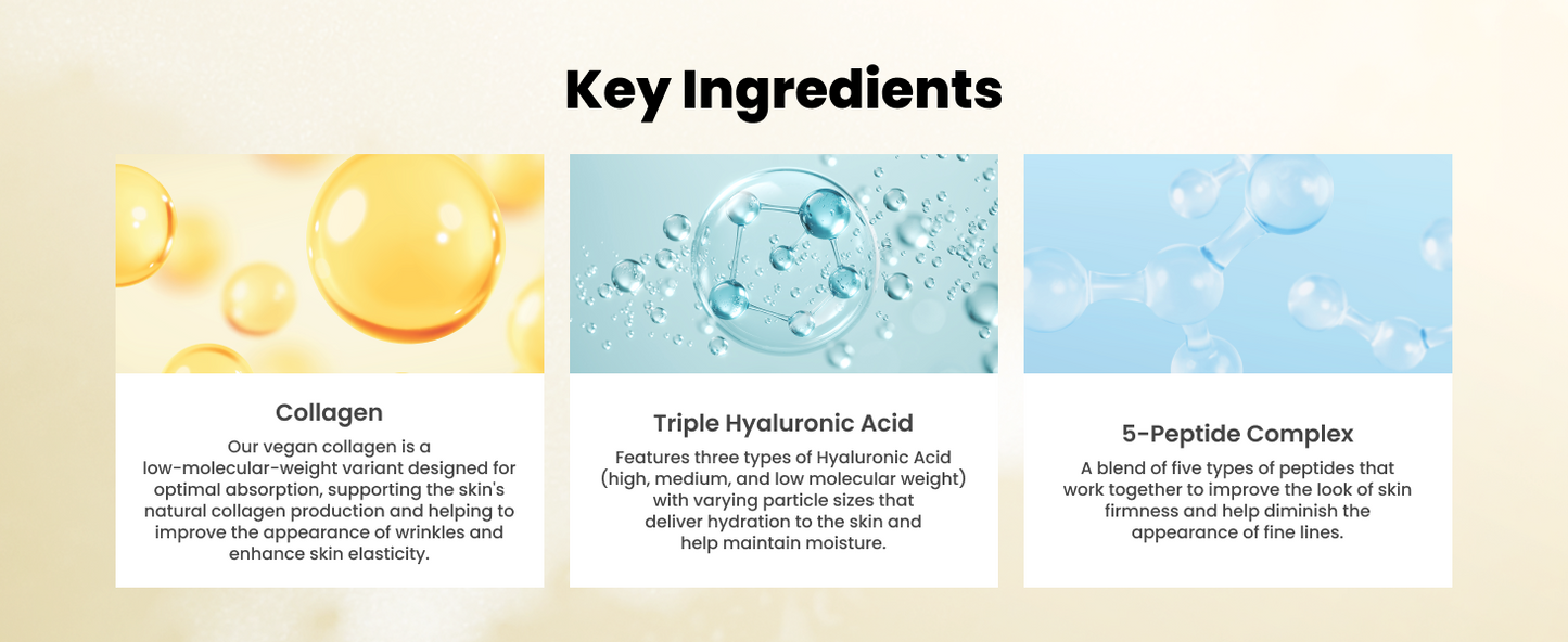 Zermet 1 Zermet 1 Vegan Collagen Eye Serum - K Beauty Triple Hyaluronic Acid & Peptide Collagen Serum Improve Skin Elasticity, Reduce Fine Lines & Dark Circles - Vegan Korean Skin Care Eye Cream - 0.33 fl. oz.