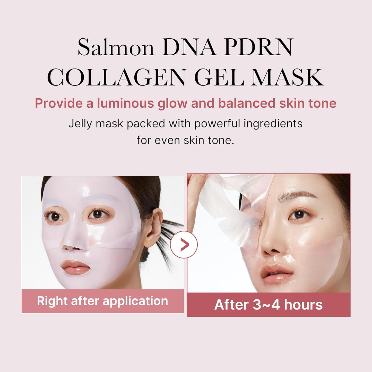 Zermet 1 medicube Salmon DNA Zermet 1  pink collagen jelly gel mask | overnight face mask for glass glow skin- elasticity, hydrating, firming and moisturizing | korean skincare, 28g, 4ea