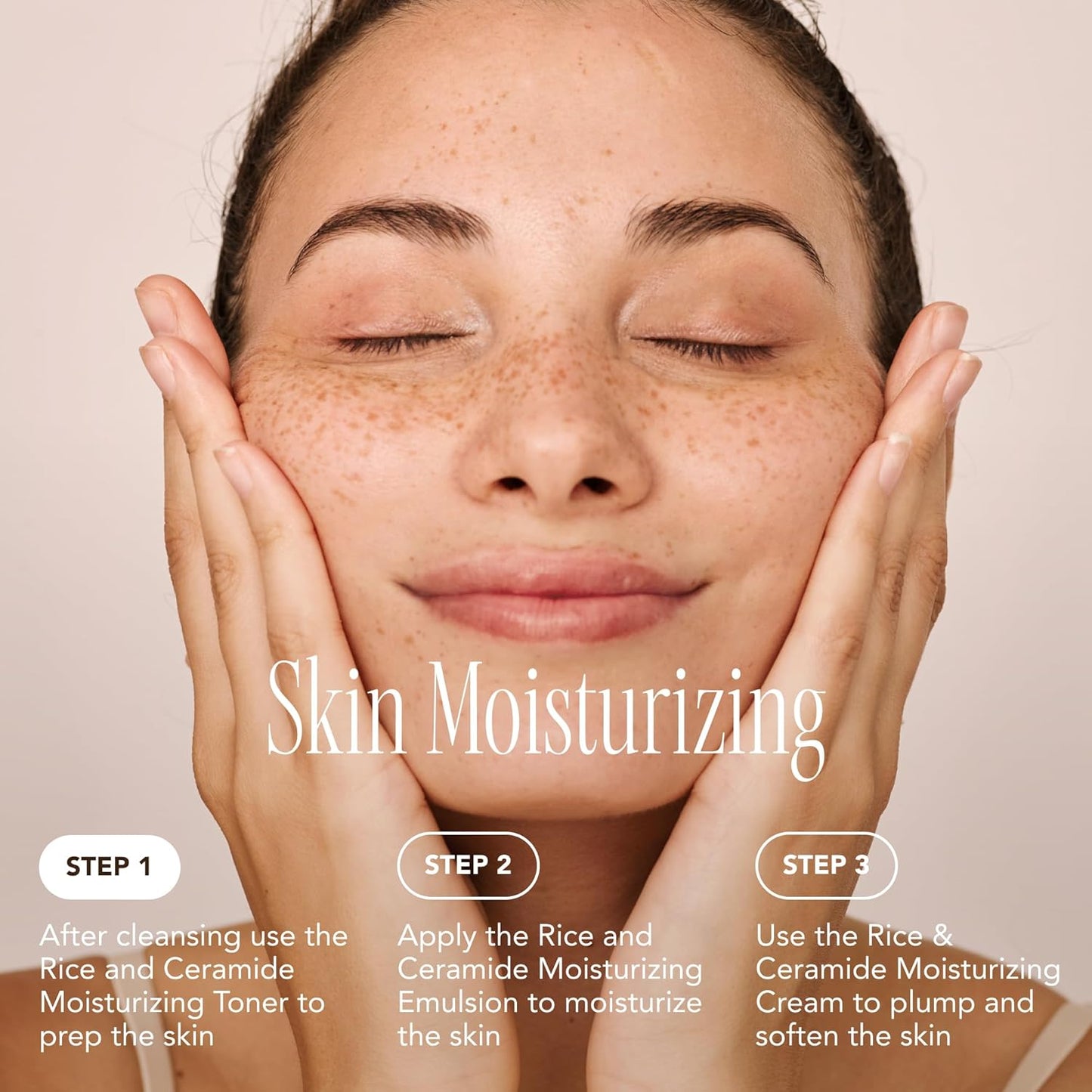 Zermet 1 The Face Shop Rice Ceramide Moisturizing Skincare Set - Toner & Moisturizer, Korean Skin Care with Rice Water, Gift Set, Travel Size, Hydrating for Dry Skin