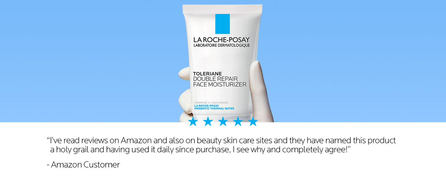 Zermet 1 La Roche-Posay Toleriane Double Repair Face Moisturizer, Daily Moisturizer Face Cream with Ceramide & Niacinamide for All Skin Types, Immediate Comfort & Long Lasting Hydration, Fragrance Free