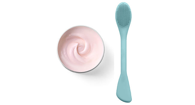 Zermet 1 Facial Cleansing Brush, 2 in 1 Silicone Face Mask Brush & Face Scrubber, For Exfoliating, Massaging, Remove Blackheads, Makeup Skincare Removal, Applicator for Mud, Clay, Body Lotion, DIY Mask