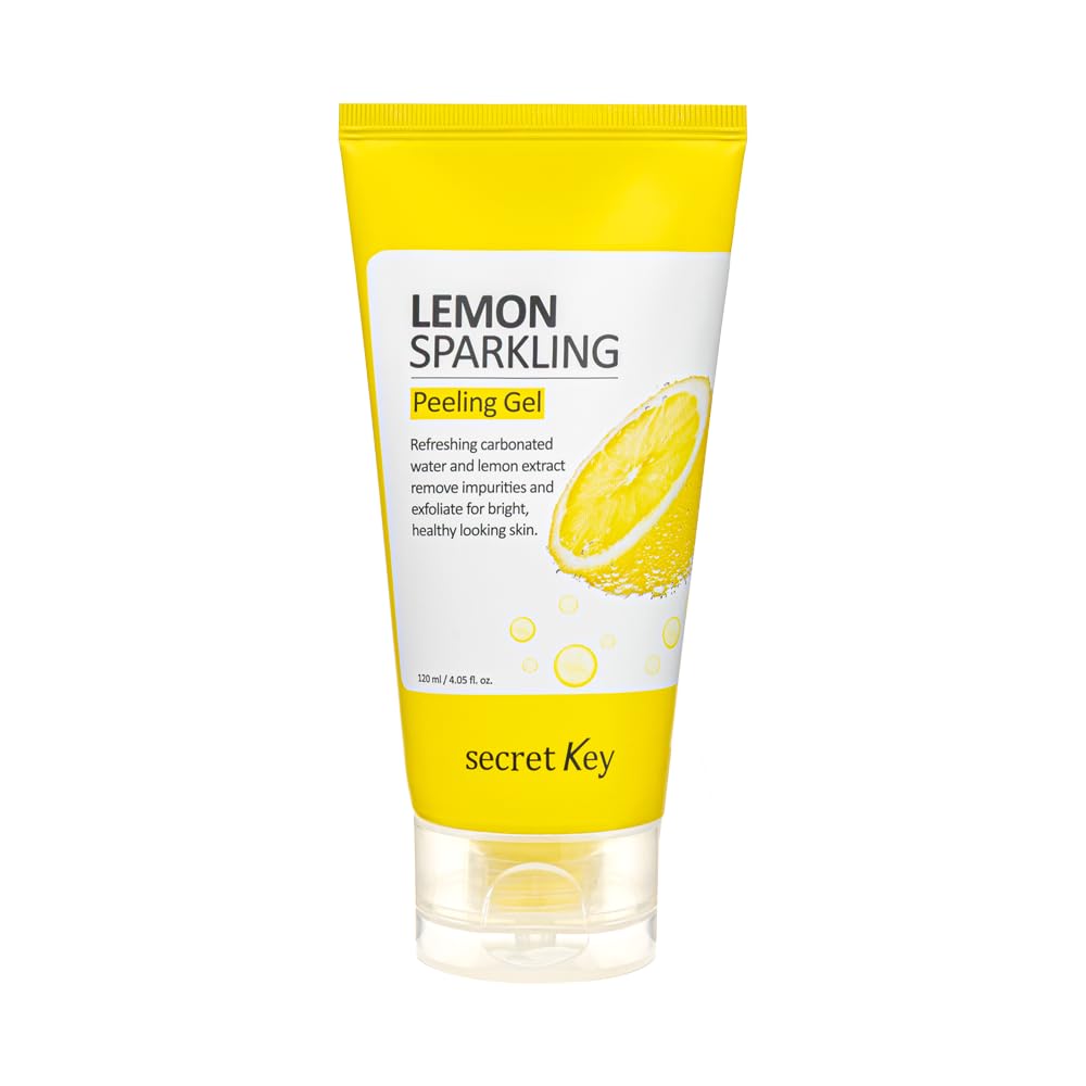 Zermet  Lemon Sparkling Peeling Gel, Deep Cleansing, Exfoliation, Skin Moisturization, Low Irritation for Sensitive Skin fl. 4.05 oz / 120 ml, Vitamin C and Refreshing Carbonated Water Synergy