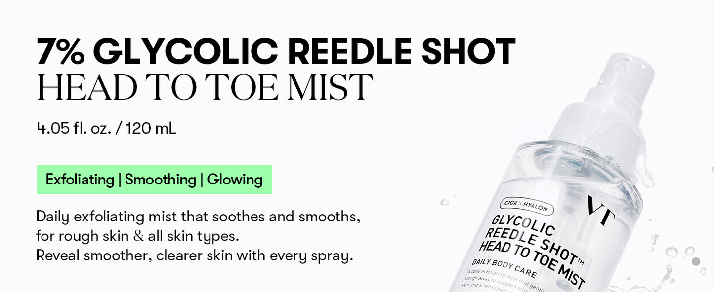 Zermet 1 Zermet 1  7% Glycolic Acid Reedle Shot Head-to-Toe Mist with Niacinamide, Exfoliating Spray for Bumpy & Strawberry Skin, Dark Spots, Skin Texture, Keratosis Pilaris, Korean Skincare (4.05 fl oz)