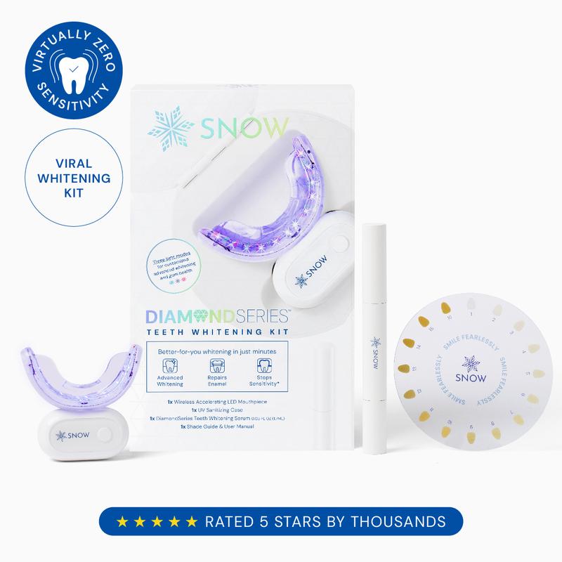 SNOW Diamond LED Teeth Whitening Kit | Gentle & Enamel Safe | at-Home Dental Care, Hygiene & Tooth Whitening | Portable & Convenient Oral Tooth Care