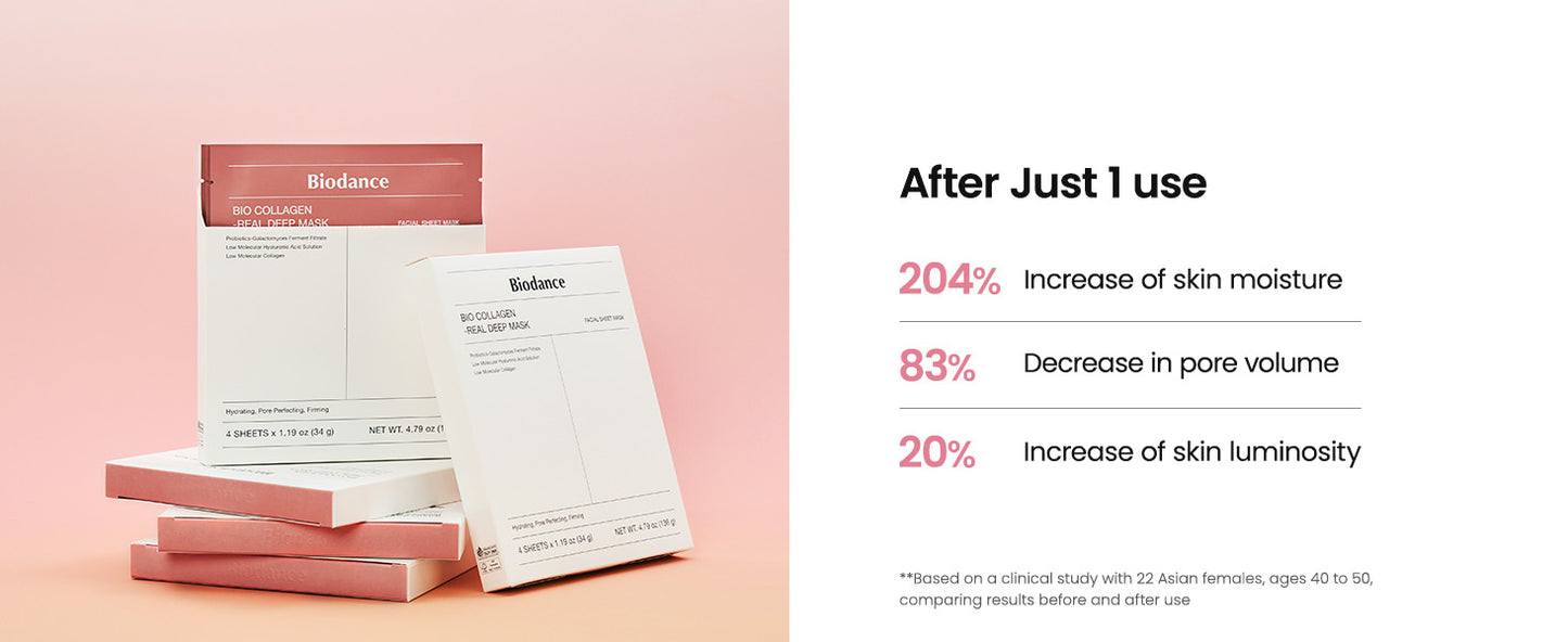 Zermet 1 Zermet 1  Bio-Collagen Real Deep Mask, Hydrating Overnight Hydrogel Mask, Pore Minimizing, Elasticity Improvement, 34g x4ea