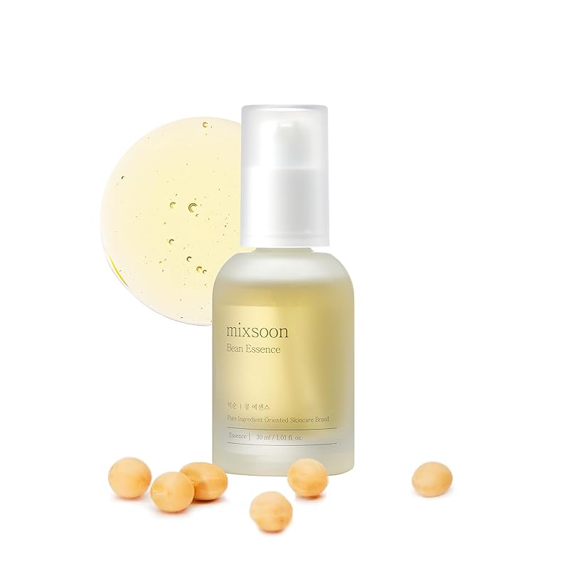 Zermet 1 mixsoon Bean Essence 1.01 Fl.Oz. / 30ml (Pack of 1) Exfoliating Hydrating Korean Skin Care Hyaluronic Acid Serum Korean Glass Skin Care