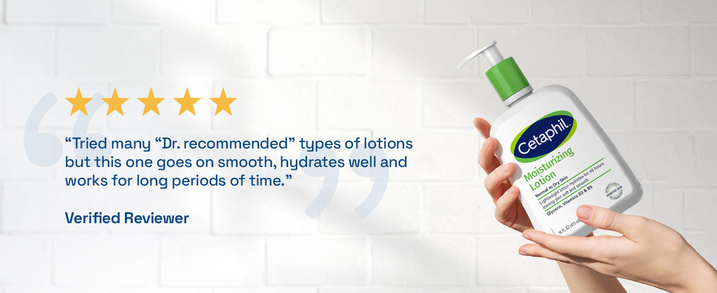 Zermet 1 Cetaphil Face & Body Moisturizer, Hydrating Moisturizing Lotion for All Skin Types, Suitable for Sensitive Skin, NEW 20 oz, Fragrance Free, Hypoallergenic, Non-Comedogenic