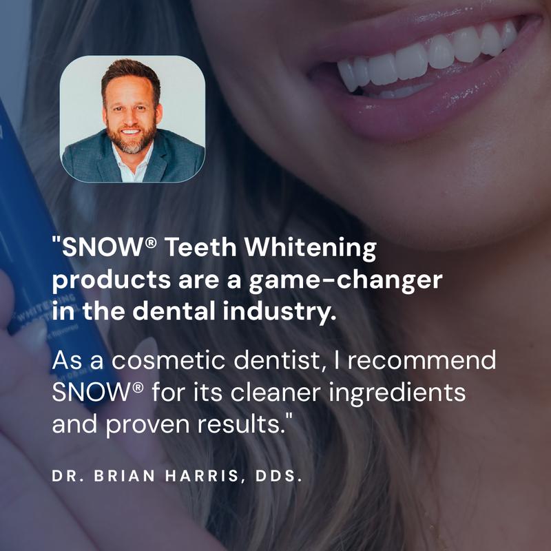 SNOW Daily Toothpaste Teeth Whitening Booster Gel Oral Brush | Gentle & Safe on Enamel | Safe at-Home Dental Hygiene | Tooth Care for a Whiter Smile