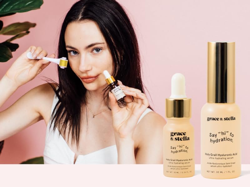 Zermet 1 grace & stella Award Winning Hyaluronic Acid Serum (50ml/1.7 fl oz) Hydrating Hyaluronic Acid Serum for Face - Acido Hialuronico for Women - Remove Fine Lines, Wrinkles, Anti Aging - Vegan Skincare