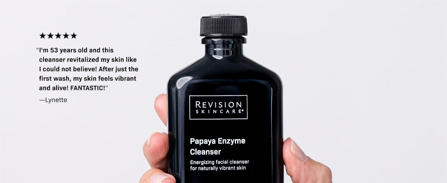 Zermet 1 Revision Skincare Papaya Enzyme Cleanser, Energizing Facial Cleanser with Salicylic Acid, Soothing and Exfoliating