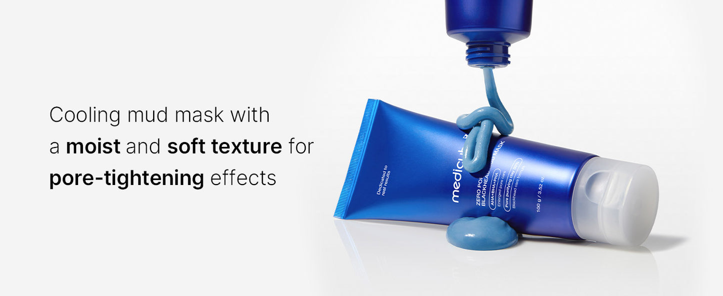 Zermet 1 Medicube Zero Pore Blackhead Mud Facial Mask - Skin Cooling & Pore Tightening - 3 Minute Quick Dry Formula with AHA, BHA, PHA, and Pore-Purifying Clay - Korean Mud Mask 3.52 oz