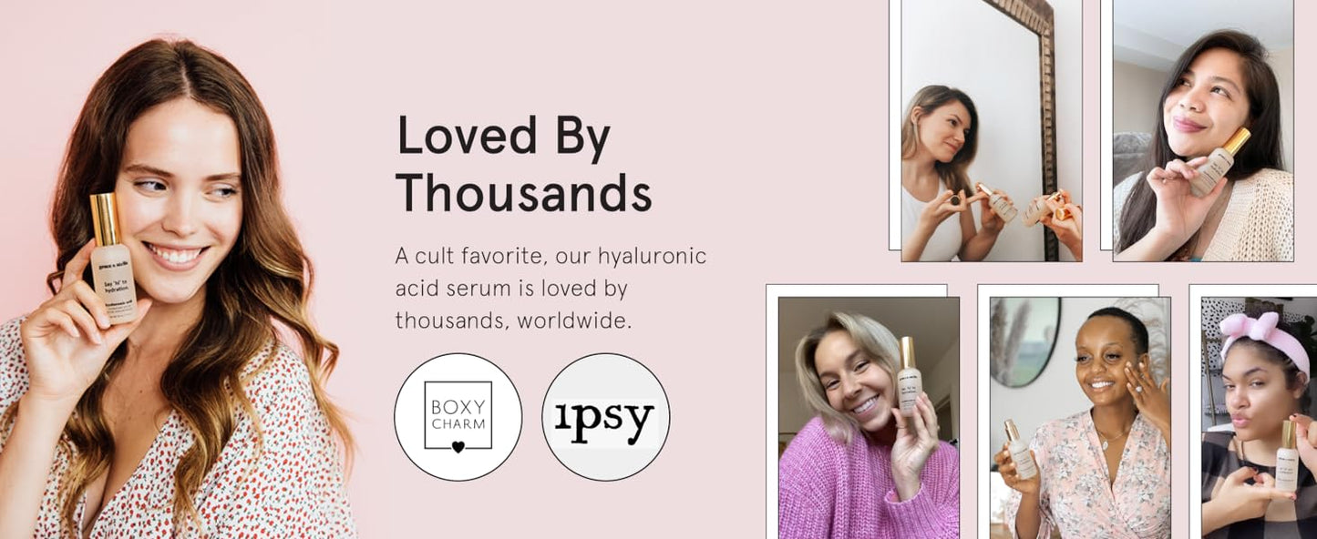 Zermet 1 grace & stella Award Winning Hyaluronic Acid Serum (50ml/1.7 fl oz) Hydrating Hyaluronic Acid Serum for Face - Acido Hialuronico for Women - Remove Fine Lines, Wrinkles, Anti Aging - Vegan Skincare