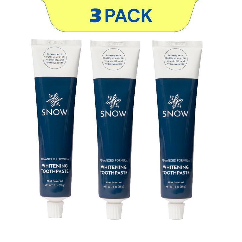 SNOW Vitamin Infused Whitening Toothpaste | Formulated with Hydroxyapatite, CoQ10, Vitamins B12 and B6 | Lavender Flavor