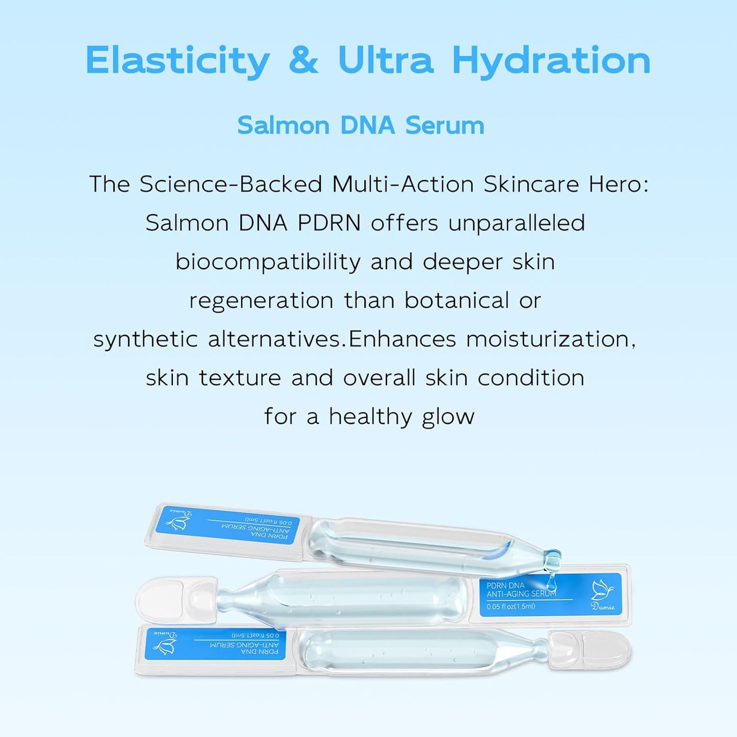 Zermet 1 Salmon DNA Zermet 1  Anti-Aging Serum, 5000ppm Salmon Egg DNA Ampoule, 2000ppm Collagen, Glutathione, Niacinamide & 6 Hyaluronic Acids, Korean Skincare for Wrinkles & Radiance,0.05 fl.oz x 30e