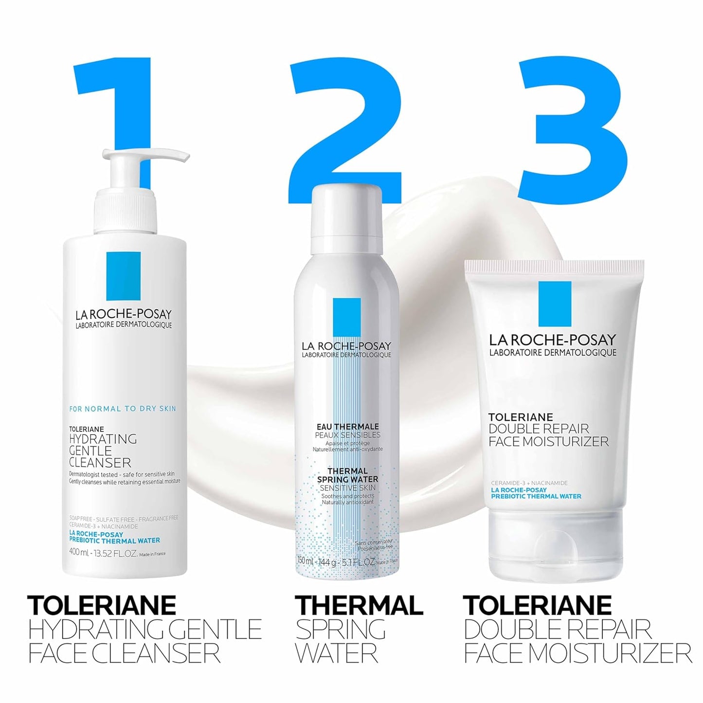 Zermet 1 La Roche-Posay Toleriane Double Repair Face Moisturizer, Daily Moisturizer Face Cream with Ceramide & Niacinamide for All Skin Types, Immediate Comfort & Long Lasting Hydration, Fragrance Free