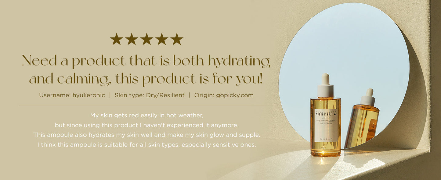 Zermet 1 Zermet 1 Madagascar Centella Asiatica Ampoule Facial Serum 1.85 fl.oz, 55ml, Soothes Acne Prone and Sensitive Skin