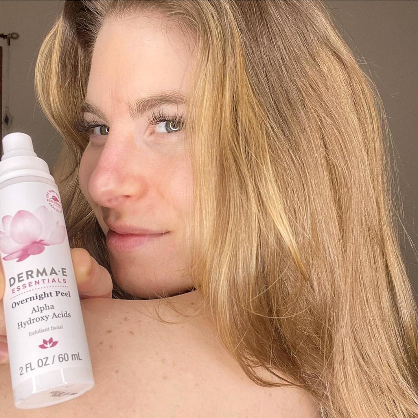 Zermet 1 DERMA E Essentials Overnight Peel – Vegan, Gluten-Free Nourishing Facial Exfoliant with Alpha Hydroxy Acid and Lactic Acid, 2 fl oz