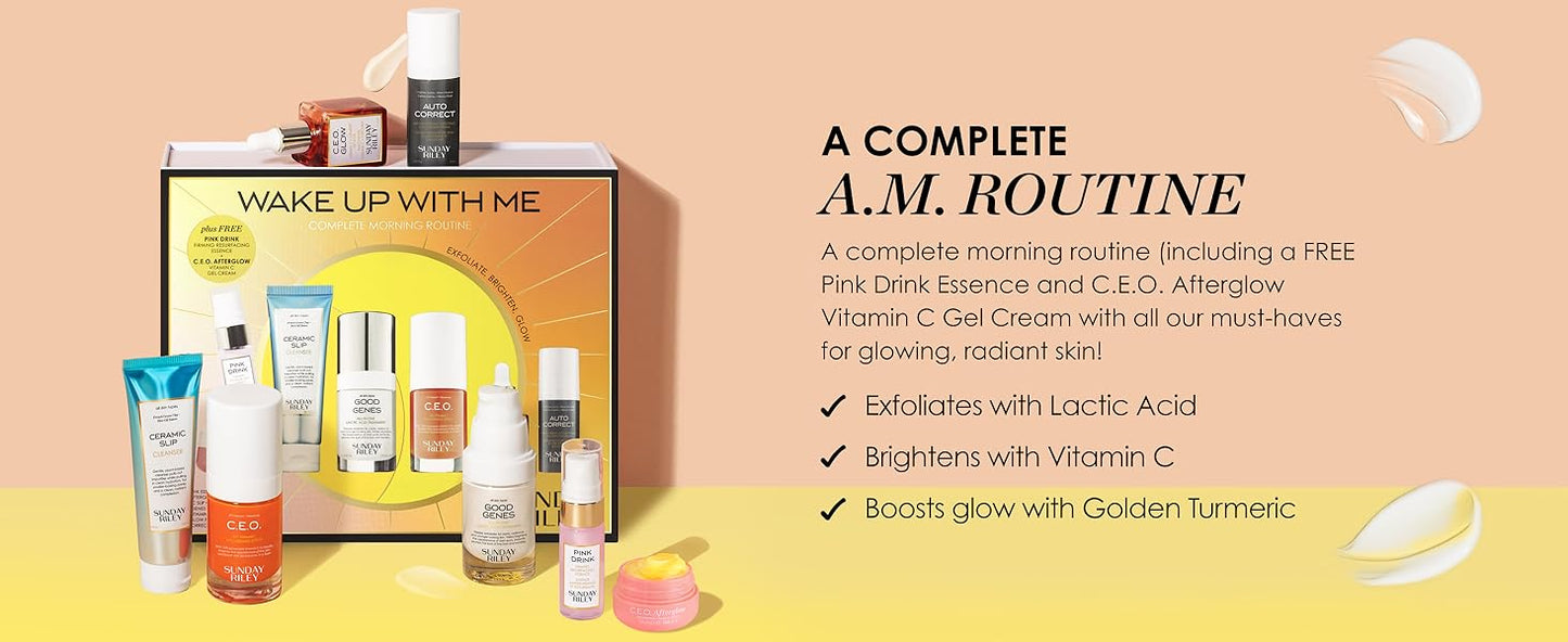 Zermet 1 Sunday Riley Wake Up With Me Complete Brightening Morning Skincare Set