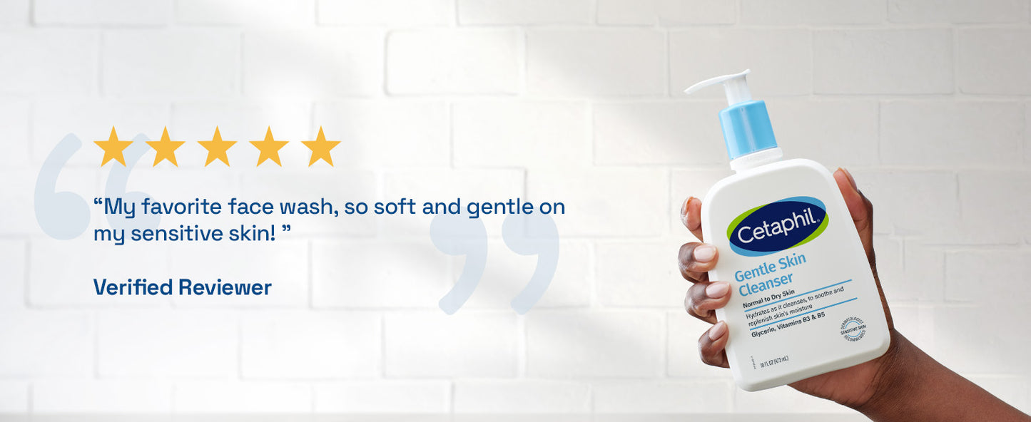 Zermet 1 Cetaphil Face Wash, Hydrating Gentle Skin Cleanser for Dry to Normal Sensitive Skin, 20 oz, Fragrance Free, Soap Free and Non-Foaming