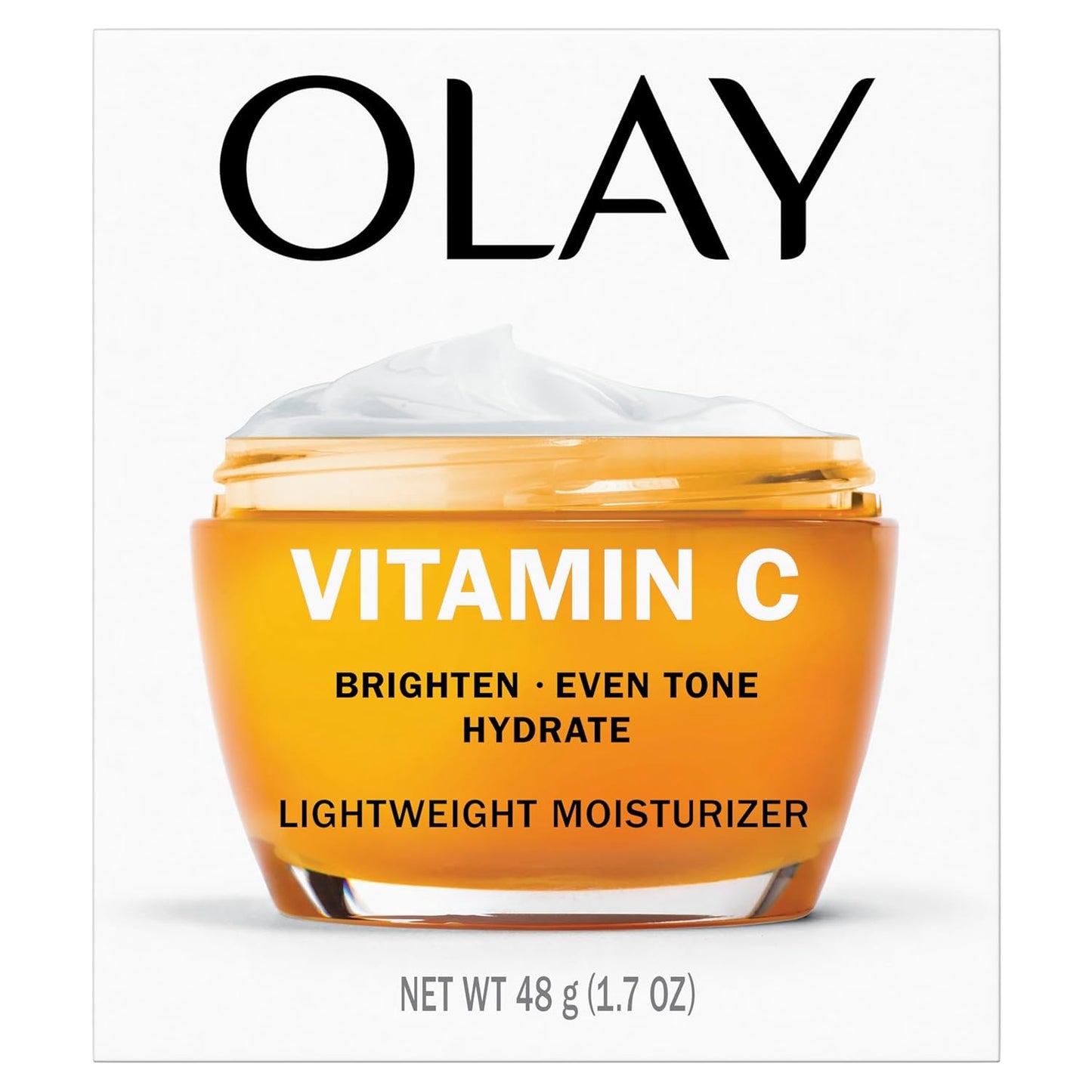 Zermet 1 Olay Vitamin C Face Moisturizer, Brightening Cream for Women, Instant Hydration, Evens Tone, Dark Spot & Hyperpigmentation Reduction, Glowing Skin Care - Niaciniamide, Lactic Acid, 1.7 Oz