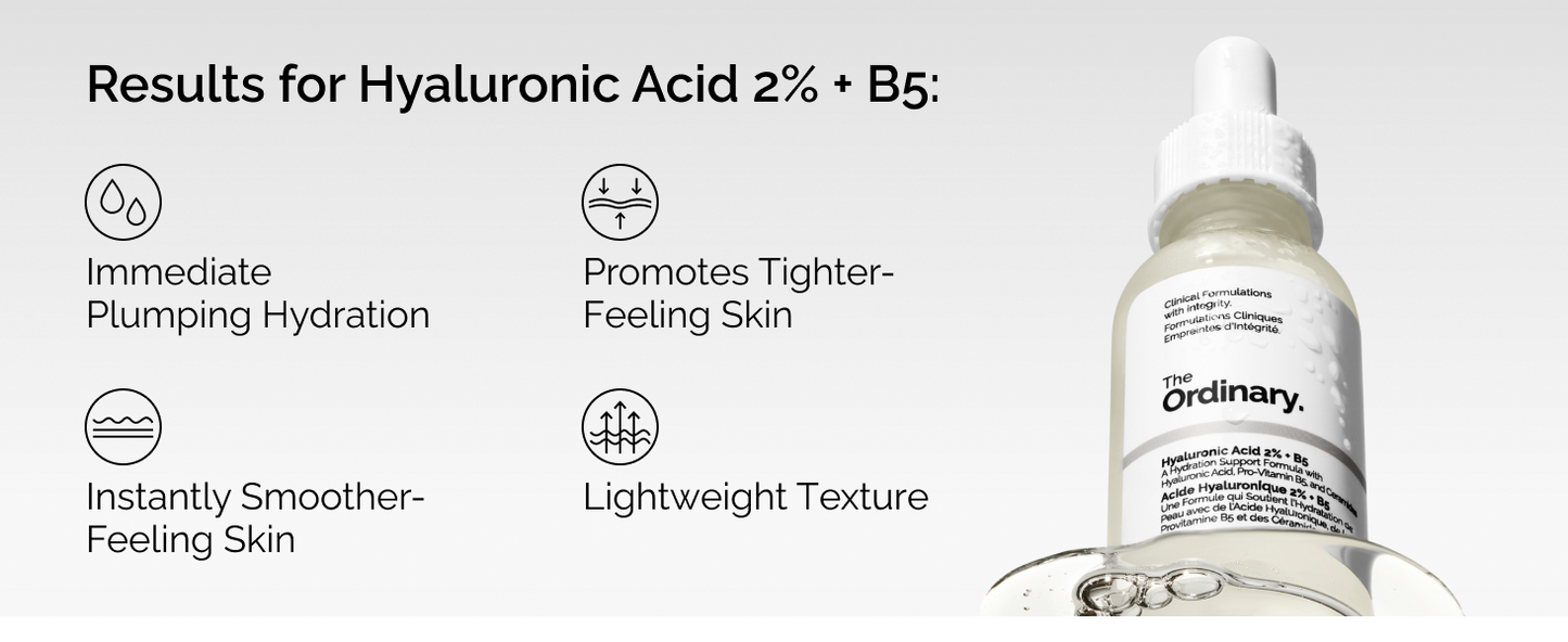Zermet 1 The Ordinary Hyaluronic Acid 2% + B5 (with Ceramides), Multi-Depth Hydration Serum for Plumper, Smoother Skin
