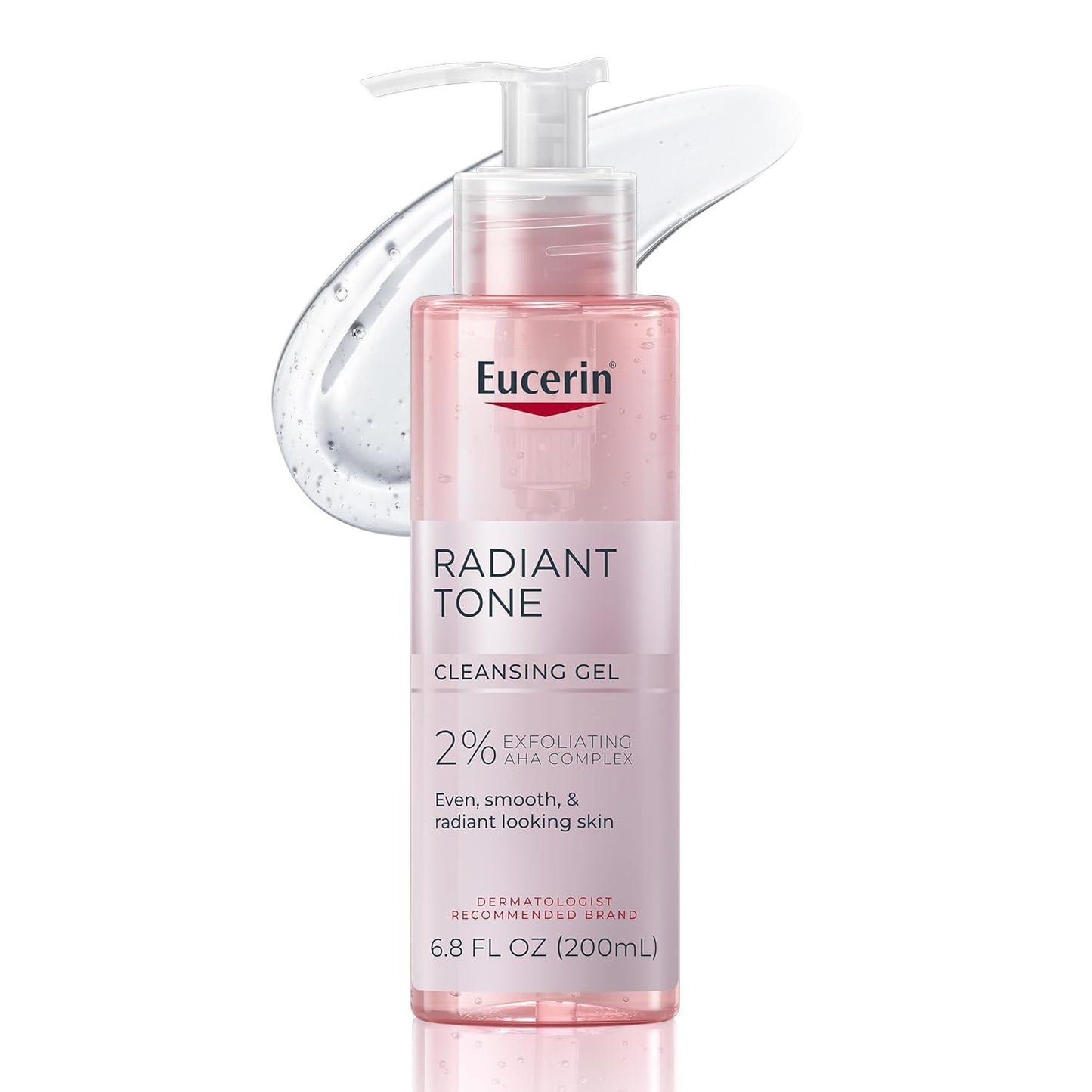 Zermet 1 Eucerin Radiant Tone Face Cleanser Gel with 2% Exfoliating AHA Complex, Gentle Face Wash Improves Skin Clarity and Boosts Radiance, All Skin Types, 6.8 Fl Oz Bottle