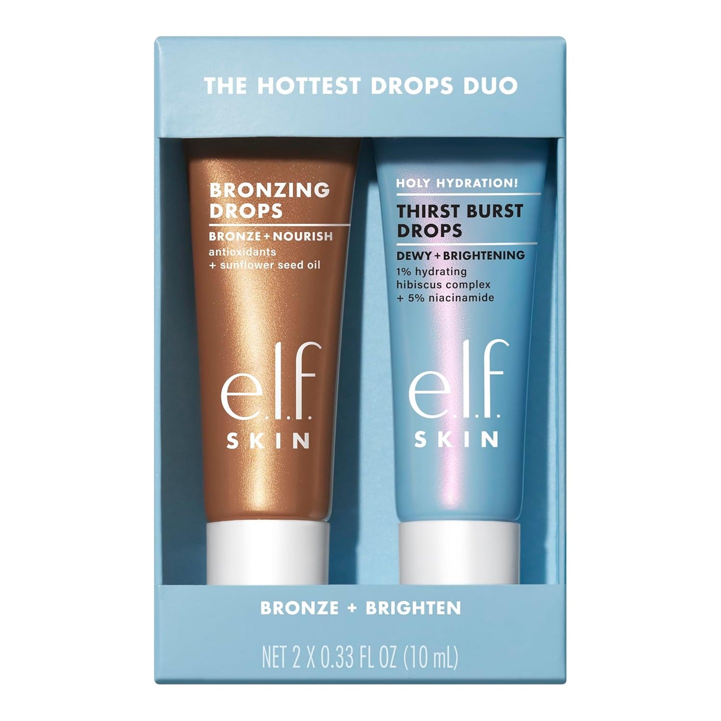 Zermet 1 e.l.f. SKIN The Hottest Drops Duo, Holy Hydration! Thirst Burst & Bronzing Skincare Set, For A Dewy, Sun-Kissed Look, Vegan & Cruelty-Free