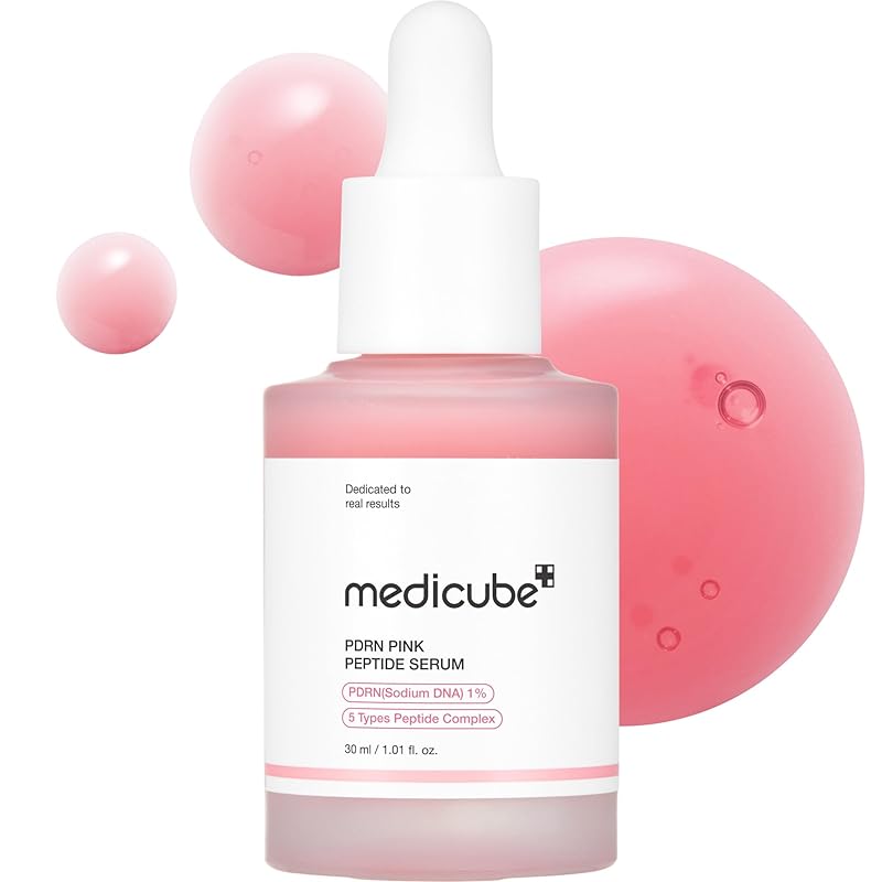 Zermet 1 medicube Salmon DNA Zermet 1  Pink Peptide Serum, Pink glow serum, Peptide, Niacinamide, Hydrating & Moisturizing & Firming, Uneven Skin Tone, Korean Skincare | 1.01 fl.oz. (1.01 fl.oz., Salmon DNA Zermet 1 )