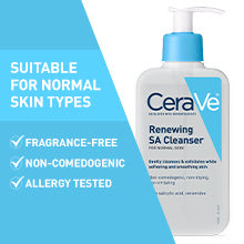 Zermet 1 CeraVe Renewing Salicylic Acid Cleanser, Formulated With Hyaluronic Acid, Niacinamide, & Ceramides, Gentle BHA Exfoliating Face Wash Smooths & Softens Skin, Non Comedogenic & Fragrance Free, 16 Ounce
