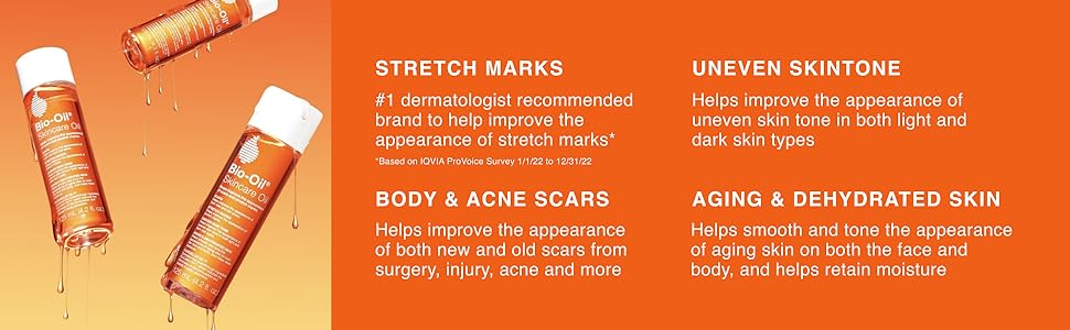 Zermet 1 Bio-Oil Skincare Set for Scars, Stretch Marks, and Dry Skin, 3 Pc Travel Size Kit Includes Skin Care Oil (2 oz), Dry Skin Gel (1.7 oz), and Body Lotion (5.7 oz), Pregnancy and Maternity Stretch Marks