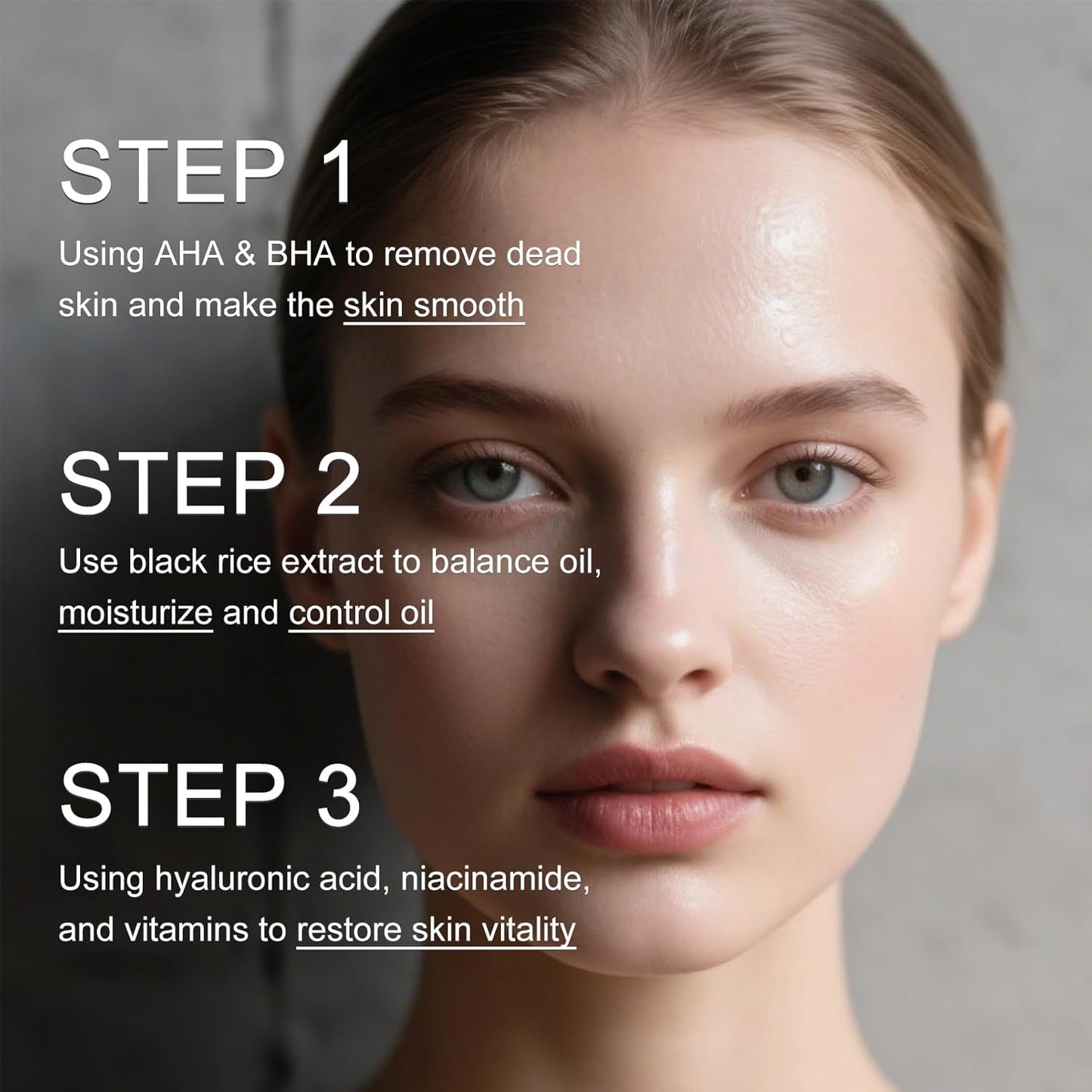 Zermet 1 Black-Rice Peeling Ampoule, Face Exfoliator Pore Minimizer for Face, Rice Ampoule Soft Exfoliating Face&Body Scrub Dead Skin Remover, Moisturizing, Smooth, Nourish, Korean Skin Care (1 Pack)