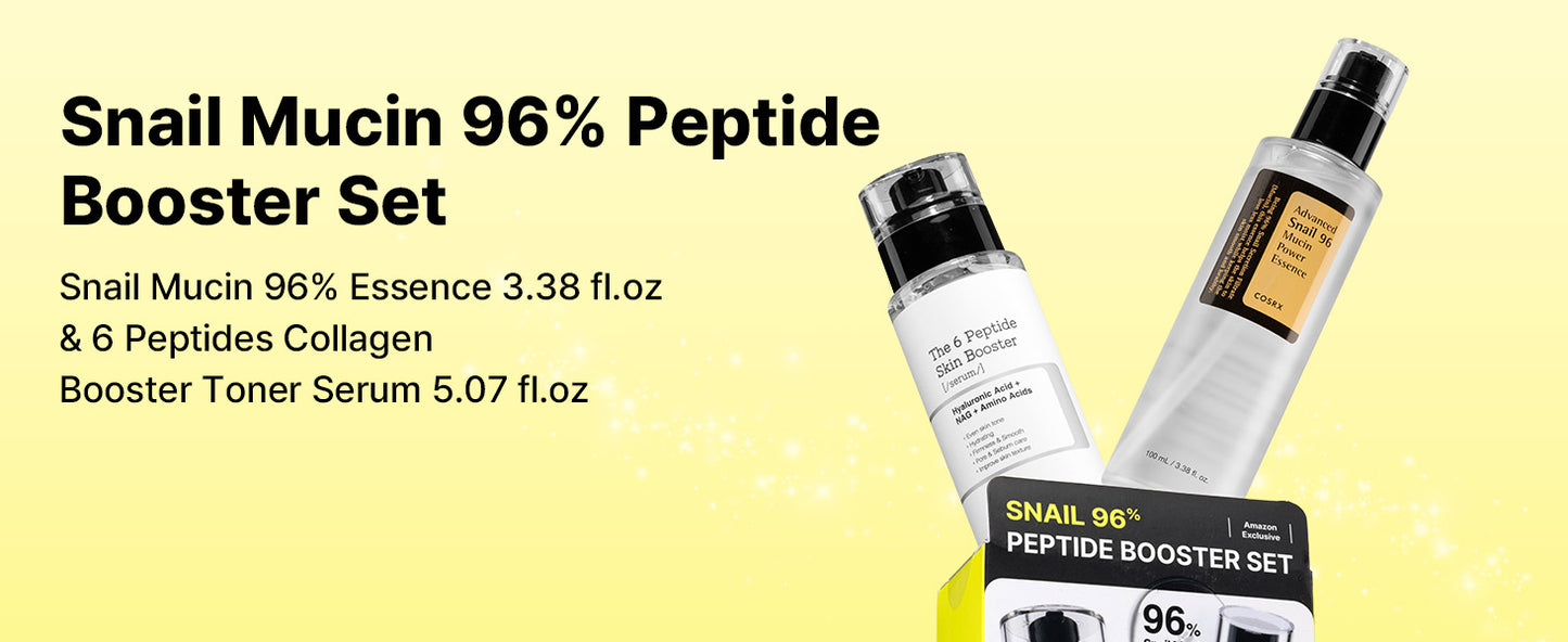 Zermet 1 Zermet 1  Snail Mucin 96% Peptide Booster Set - Amazon Exclusive - Korean Skin Care, Gift Sets, Skin Care Sets for Women, Advanced Snail Mucin Serum, Face Serum