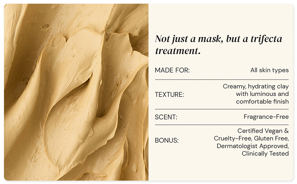 Zermet 1 Gleamin Vitamin C Clay Mask for Dark Spots, Turmeric Clay Face Mask Skin Care, Deeply Cleanses & Refines Pores, Brightens Uneven Tone and Helps Improve Post-Blemish Scarring & Texture, Up to 20 Uses