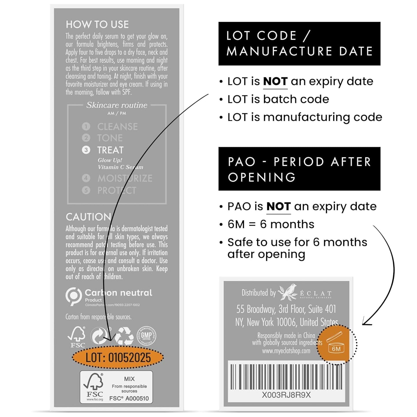 Zermet 1 Eclat Skincare Vitamin C Face Serum - Skin Care for Dark Spots, Vitamin C Serum with Hyaluronic Acid, Ferulic Acid, & Vit E - Anti Aging and Skin Brightening, Pure Vit C Facial Care - 30 ml