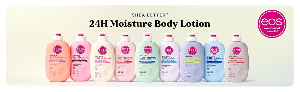 Zermet 1 eos Shea Better Body Lotion Vanilla Cashmere, 24-Hour Moisture Skin Care, Lightweight & Non-Greasy, Natural Shea, Vegan, Vanilla Body Lotion, 16 fl oz