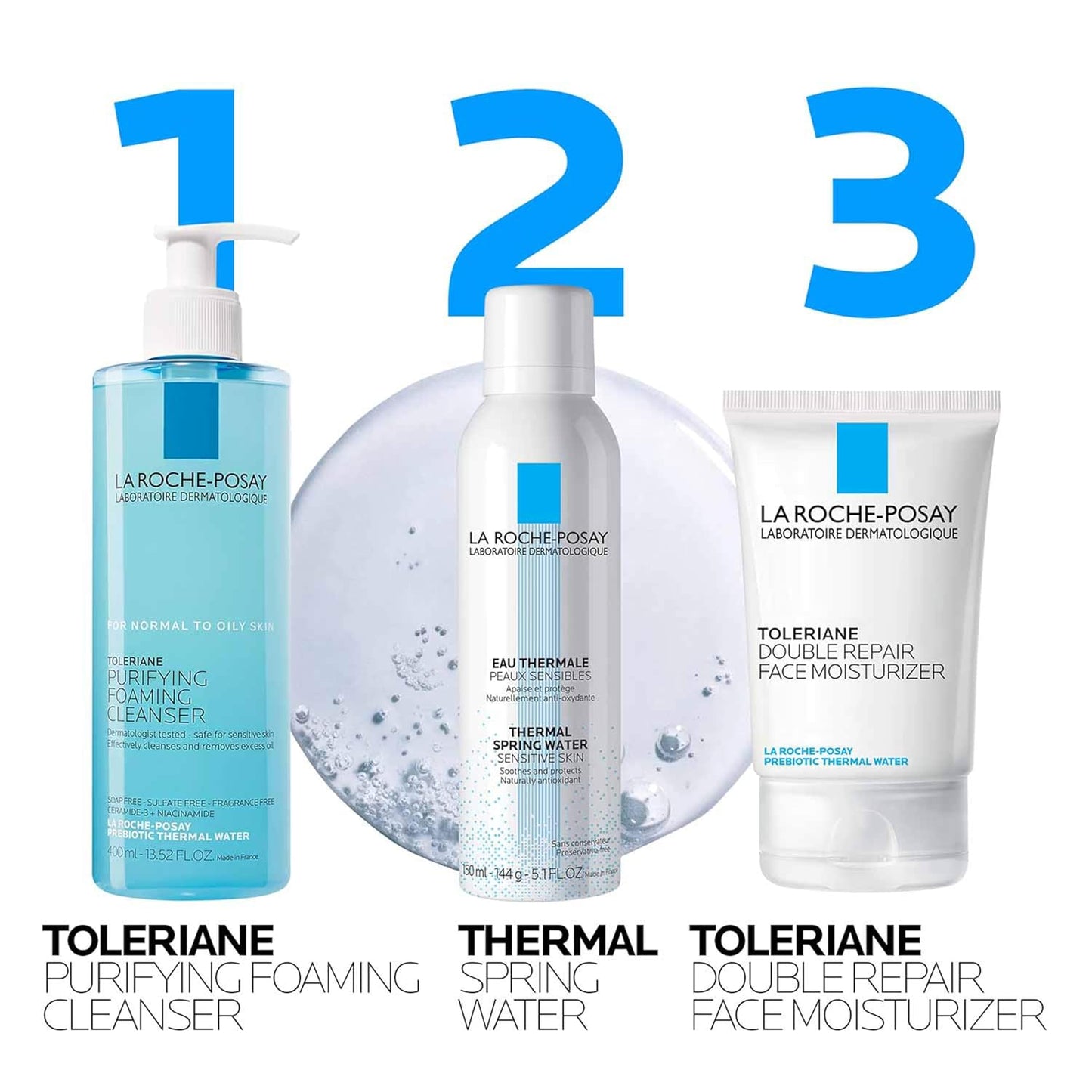 Zermet 1 La Roche-Posay Toleriane Purifying Foaming Facial Cleanser, Oil Free Face Wash for Women & Men with Niacinamide + Ceramides, Pore Cleanser Safe For Sensitive Skin, Won’t Dry Out Skin, Soap Free