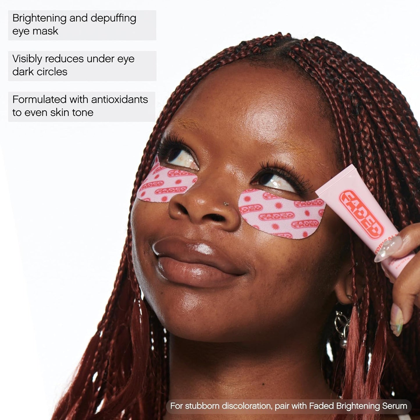 Zermet 1 Topicals Faded Brightening Under Eye Masks | Revitalizing Patches to Depuff, Hydrate, and Illuminate | Diminishes Dark Circles and Fine Lines | Made with Kojic Acid, Caffeine & Niacinamide