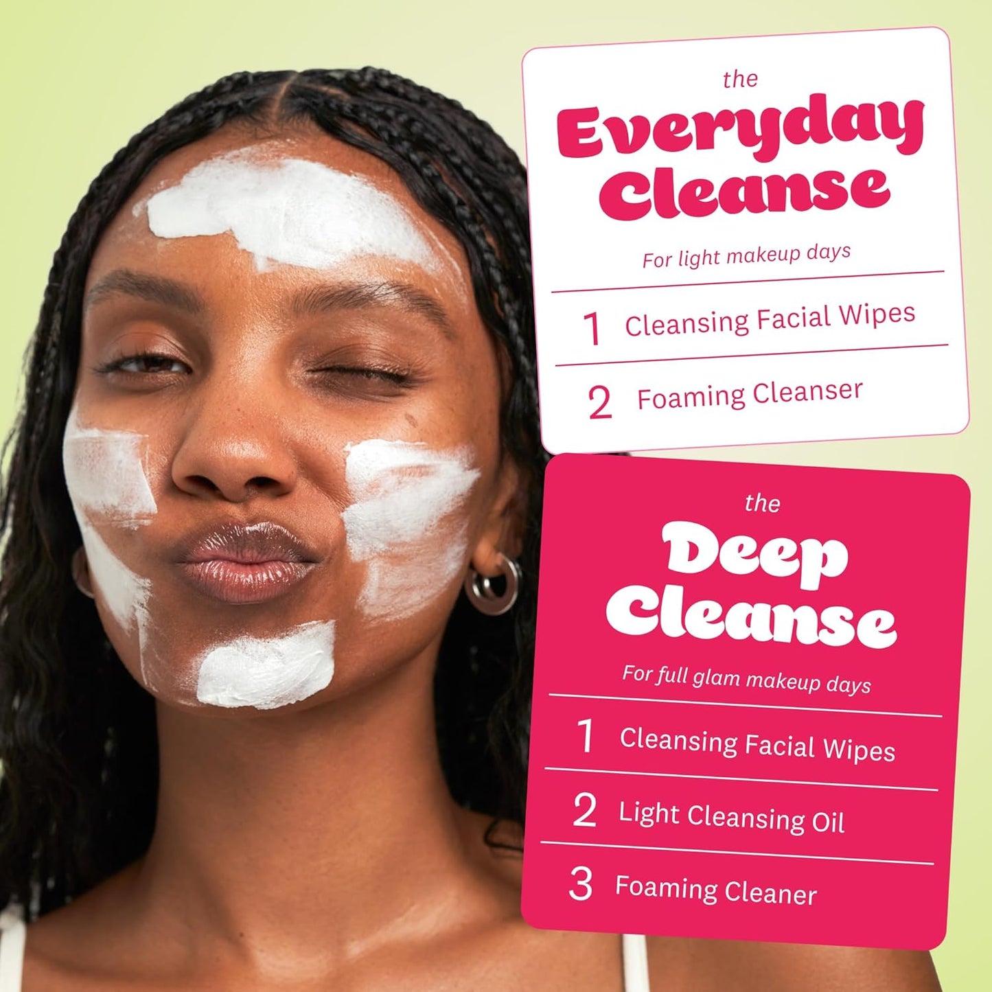 Zermet 1 The Face Shop Rice Water Bright Double Cleansing Duo Set with Ceramide, Korean Skin Care, Gentle Face Wash & Pore Control Cleansing Oil, Hydrating, Moisturizing, Vegan Facial Cleanser, Makeup Remover