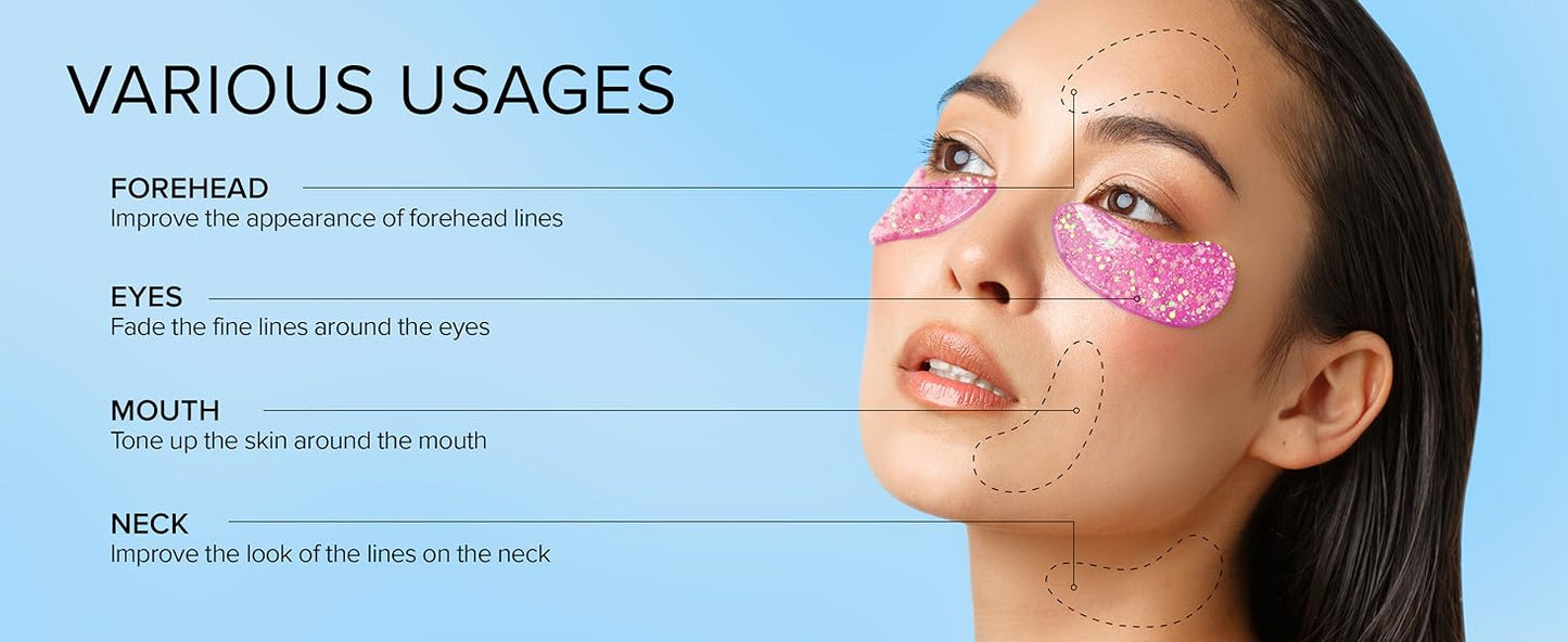 Zermet 1 Zermet 1  Eye Gels - Pads Under Eye Patches for Puffy Eyes and Dark Circles with Collagen & Hyaluronic Acid - Anti Wrinkles Under Eye Masks Skincare Treatment for Puffiness & Bags - Parches Para Ojeras